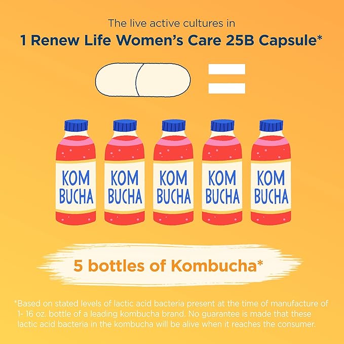 Renew Life Ultimate Flora Women's Care Probiotic, 25 Billion CFU, 90 Capsules (Package May Vary)