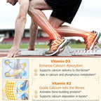 Vitamin D3 K2, D3 K2 Vitamin 10000 iu Supplement With Coconut Oil Softgels, 2 in 1 Formula 200 mcg (MK-7) Complex Softgels Support Calcium Absorption, Immune, Bone Health D3 K2 Vitamin - 120 Softgels