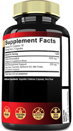 6in1 Trans Resveratrol Supplement with Grape Seed, Milk Thistle, and More - Resveratrol 1000mg - Supports for Immune System, Heart Health, Body Management - 180 Capsules