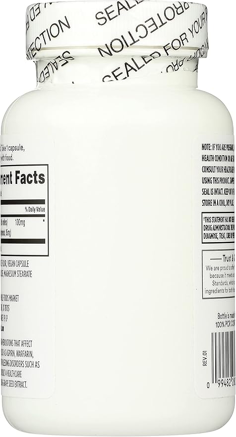 Whole Foods Market, Grapeseed Extract 100mg, 120 CT