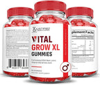 (5 Pack) Vital Grow XL Performance Gummies 1000MG Advanced Formula Formulated with ACV Pomegranate Beet Juice Powder B12 Vegan Non GMO 300 Gummys