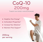 CoQ10 200mg Softgels - Quick Absorption Coenzyme Q10 200mg Potent Antioxidant for Heart Energy and Aging Support - High Stability CoQ10 Ubiquinone Soft Gels - Made in a cGMP US Lab (60 Servings)