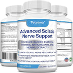 Advanced Sciatic Nerve Support Relief: Alpha Lipoic Acid Vitamin, Benfotiamine - 12 in 1 Sciatica Supplements - 120 Capsules- 30-60 Supply- Made in USA