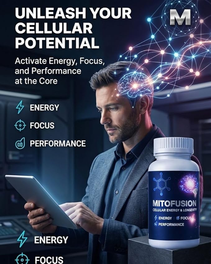 MitoFusion Complete Anti Aging NAD+ and Mitochondria Support Formula with 500mg Nicotinomide Riboside, 250mg Urolithin A, 25mg PQQ, 50mg Apigenin. Energy | Focus | Longevity | Performance | Recovery