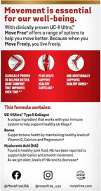 Move Free Ultra Triple Action Joint Support Supplement - Type II Collagen Boron & Hyaluronic Acid - Supports Joint Comfort, Cartiliage & Bones in 1 Tiny Pill Per Day, 64 Tablets (64 servings)*