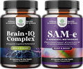 Bundle of Nootropic Memory Supplement for Brain Support - Memory Pills for Brain Boost and Natural Energy Booster, Sam-E 200mg Mood Support Supplement for Brain Support and Liver Detox Cleanse