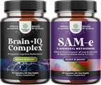 Bundle of Nootropic Memory Supplement for Brain Support - Memory Pills for Brain Boost and Natural Energy Booster, Sam-E 200mg Mood Support Supplement for Brain Support and Liver Detox Cleanse