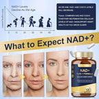 Totaria (2 Packs) NAD Supplement for Women Men with nicotinamide riboside resveratrol,Quercetin, Betaine Boost NAD+ Levels NAD Plus Supplement for Anti Aging, Energy, Immune, Focus 120 Capsules