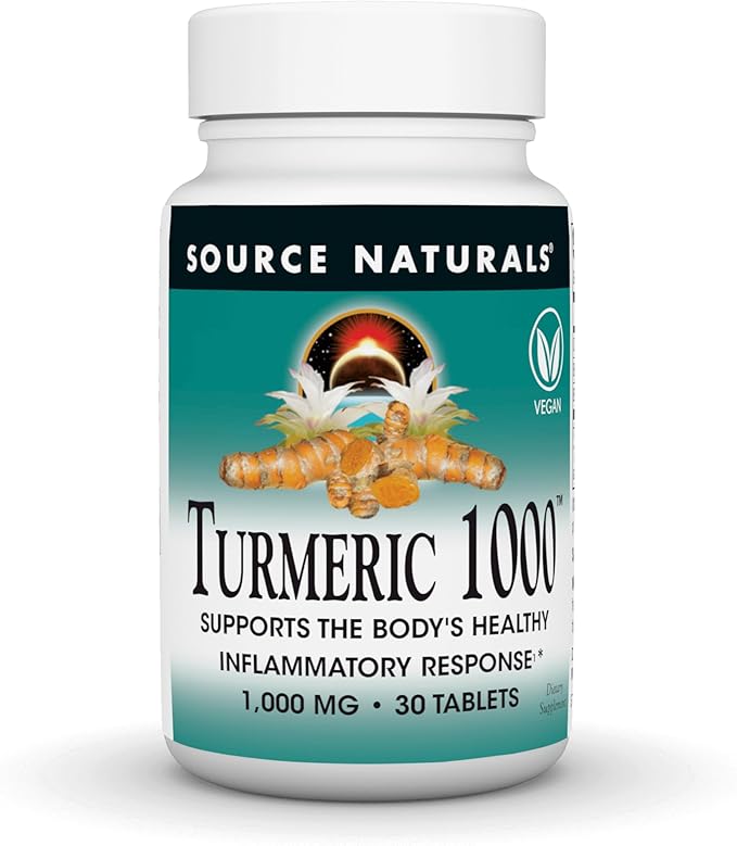 Source Naturals Turmeric 1000, Supports the Body’s Healthy Inflammatory Response*, 1,000mg - 30 Tablets