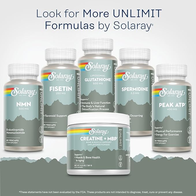 SOLARAY Spermidine 3.3 mg - Spermidine Supplements - Plays a Role in Autophagy and DNA Stabilization - Naturally Occurring Polyamine - Vegan, Gluten Free - 60 Servings, 60 VegCaps