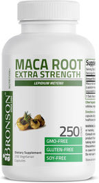Bronson Maca Root Extra Lepidium Meyenii, Non-GMO, 250 Vegetarian Capsules