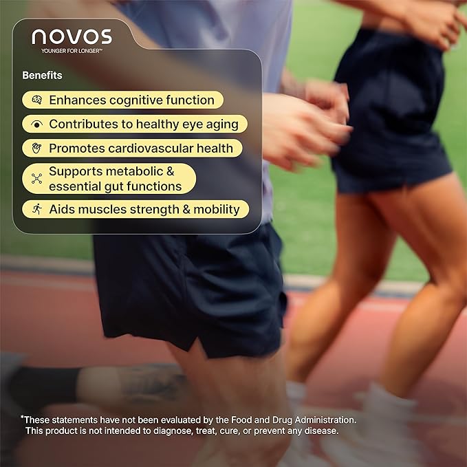 Novos Core Unflavored + Boost NMN – Pure Longevity Stack | NMN Capsules & Unflavored Drink Mix for Cellular Repair, Energy & DNA Support