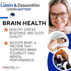 Bricker Labs Natural Lutein + Zeaxanthin Eye Supplement – Supports Eye, Brain, and Skin Health with Macular Carotenoids, Superior Bioavailability, AREDS2 Chosen Lutein Source – 60 Soft Gels