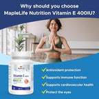 MapleLife Vitamin E 400IU - Natural - 100 softgels