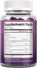 Migcopat Pre Post Probiotics Gummies, Probiotic Prebiotic Postbiotic Digestive Enzymes with Fiber, 120 Billion CFU Probiotics for Gut Health, Sugar Free, Vegan, BlackBerry Flavor, 120 Cts