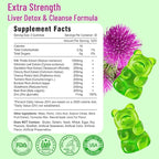 Milk Thistle Gummies for Adults. Liver Cleanse Detox Repair Gummies, Milk Thistle Extract Supplement for Liver Support Digestive Antioxidant, 60ct Apple Flavor