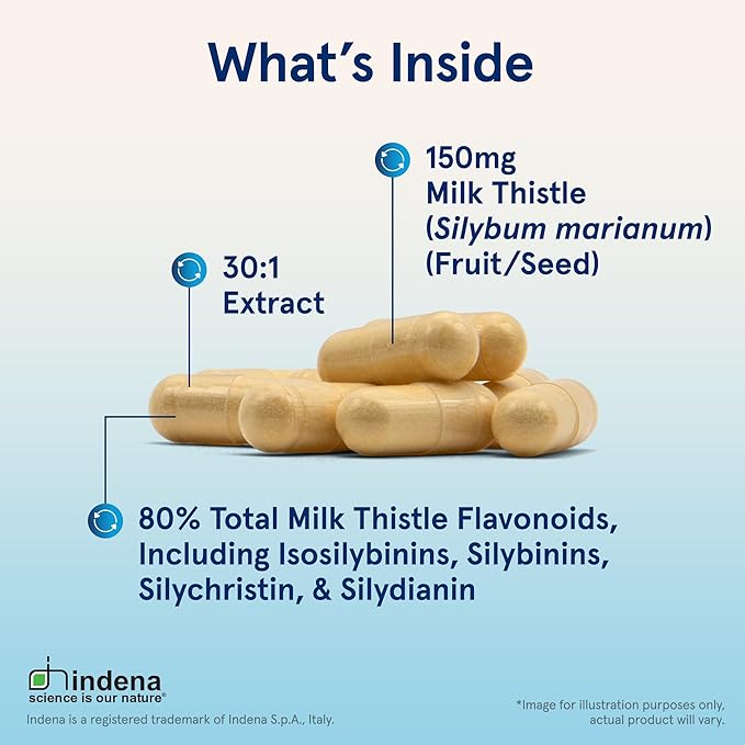 Jarrow Formulas Milk Thistle Supplement 150 mg. 30:1 Milk Thistle Extract Standardized to 80% Total Flavonoids, Dietary Supplement for Liver Function Support, 200 Veggie Capsules, Up to 200 Day Supply