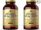 Solgar Vitamin E 268 mg (400 IU), 250 Mixed Softgels - Natural Antioxidant, Skin & Immune System Support - Naturally-Sourced Vitamin E - Gluten Free, Dairy Free - 250 Servings, (Pack of 2)