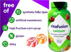 Vitafusion Gummies Calcium with Vitamin D3, 100 Count, Pack of 2