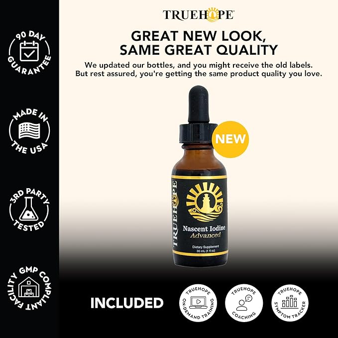 Pure Nascent Iodine Liquid Supplement - Potent Tincture, Fast-Absorbing, No Fillers, Binders or Additives, Pure Nascent Iodine Advanced 2% Drops 1 Fl Oz, 30 ml