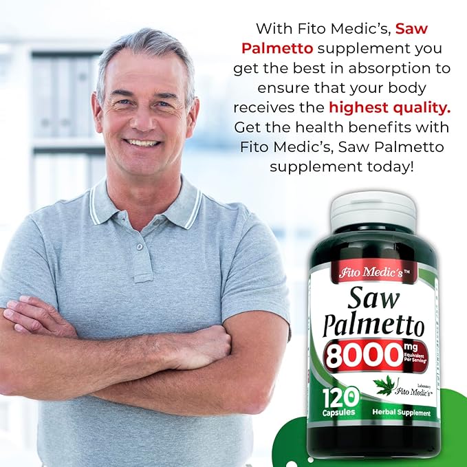 FITO MEDIC'S Saw Palmetto | Saw Palmetto Capsules | 120 Capsules | Concentrated Extract | Highly Absorbable Herbal Supplement