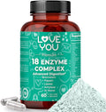 Love You 18 Enzyme Complex – Broad Spectrum Digestive Support with Amylase, Bromelain and Papain – Promotes Nutrient Absorption and Healthy Digestion, 60 Veggie Capsules
