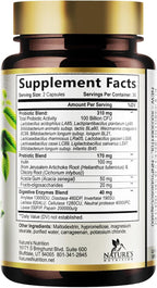 Probiotics 100 Billion CFU per Serving - 10 Strains & Prebiotics - Digestive Health, Gut & Immune Support - Supports Occasional Constipation, Gas & Bloating - Shelf Stable Bottled USA - 60 Capsules