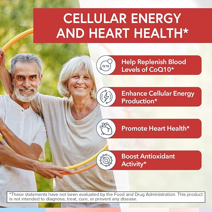 Terranics CoQ10 200mg, Coenzyme Q10 Supplement with Extra Virgin Olive Oil for Enhanced Absorption, Made in USA, Supports Heart Health, Antioxidant Protection, Energy Production, Non-GMO, 120 Softgels
