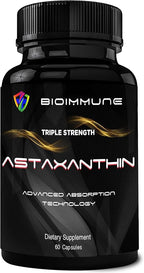 BioImmune Triple Strength AstaQuil™ Astaxanthin 12mg Enhanced Absorption, 60 Softgels w/Organic Coconut Oil. Powerful Antioxidant for Eye, Joint & Heart Health.