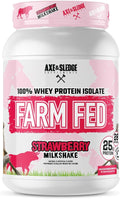 Axe & Sledge Farm Fed 100% Whey Protein Isolate | 25g Protein | Low Carb, Low Sugar, Gluten Free | Protein Powder for Men and Women | Keto | Made in the USA | 28 Servings, Strawberry Milkshake