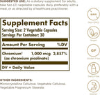 Solgar Chromium Picolinate 500mcg 60 VegCap