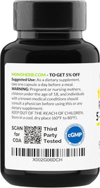 MONOHERB Riboflavin 5'-Phosphate 50 mg - 90 Vegetarian Capsules - Bioactive Vitamin B2 - Made in USA