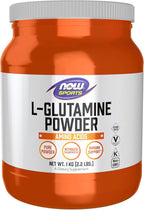 NOW Foods Sports Nutrition, L-Glutamine Pure Powder, Nitrogen Transporter*, Amino Acid, 35.3-Ounce