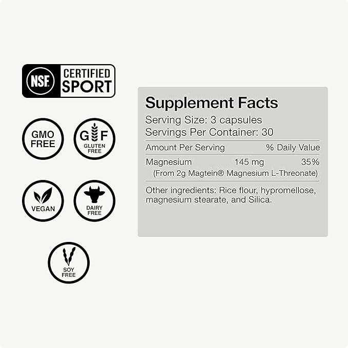 Momentous Magtein Magnesium L-Threonate 145mg, Apigenin Supplement, & L-Theanine Supplement - Supports Cognitive Function & Promotes Rest, Relaxation, & Focus - NSF Certified, GMO-Free, Gluten Free