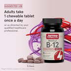 Jarrow Formulas Methyl Vitamin B12 5000 mcg - 60 Chewable Tablets, Naturally Fruit Flavored- B12 Vitamin, Brain Health & Metabolism - 60 Servings (Pack of 2)