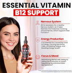 VITBOOST Vegan Liquid B-12 Drops – 60 x 5000 mcg Extra Strength Raspberry Flavored Vitamin B12 Liquid Methylcobalamin sublingual Supplement | Designed to Maximize Absorption & Energy | Gluten Free