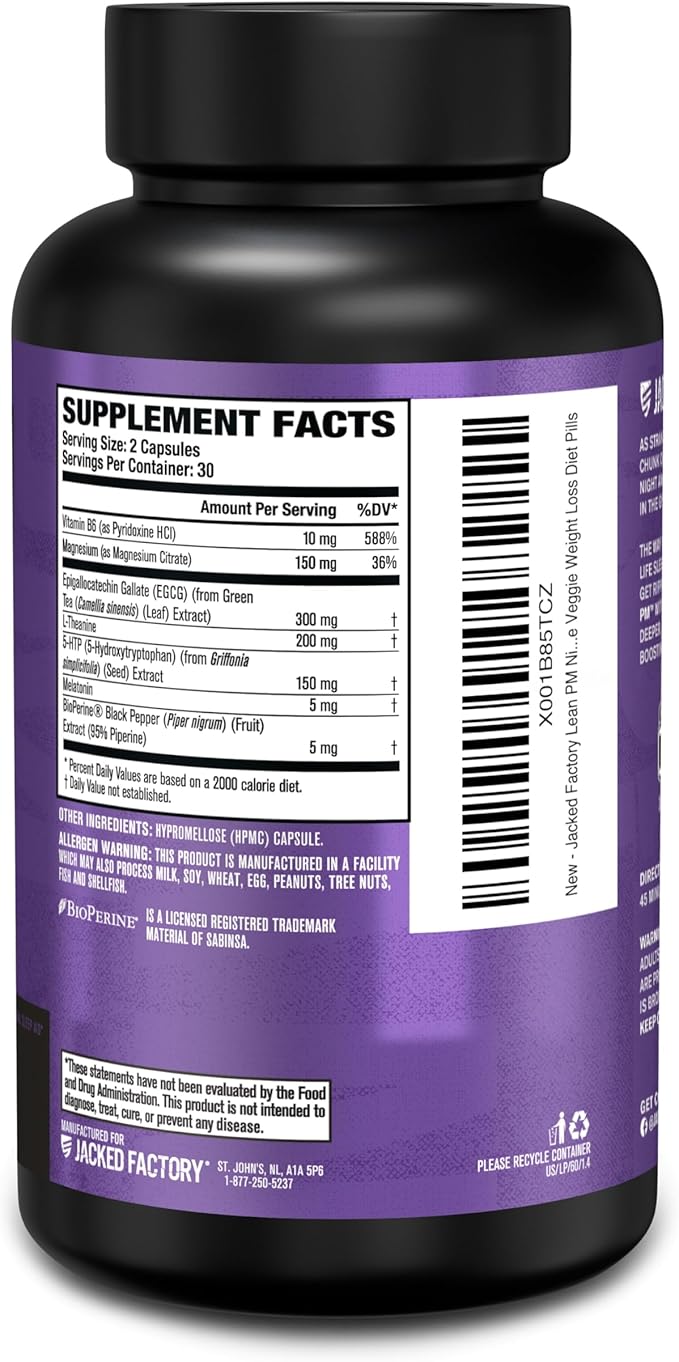 Jacked Factory Burn-XT + Lean-PM Kit – 24-Hour Body Composition & Metabolism Support Stack – Day & Night Formula – 60 Count, 2 Pack