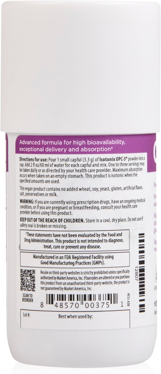 Isotonix OPC-3 Antioxidant Supplement - Pycnogenol, Grape Seed Extracts, Bilberry, Red Wine & Pine Bark Extracts - for Heart & Circulatory Support - Isotonic, Vegan, Gluten Free - 30 Servings