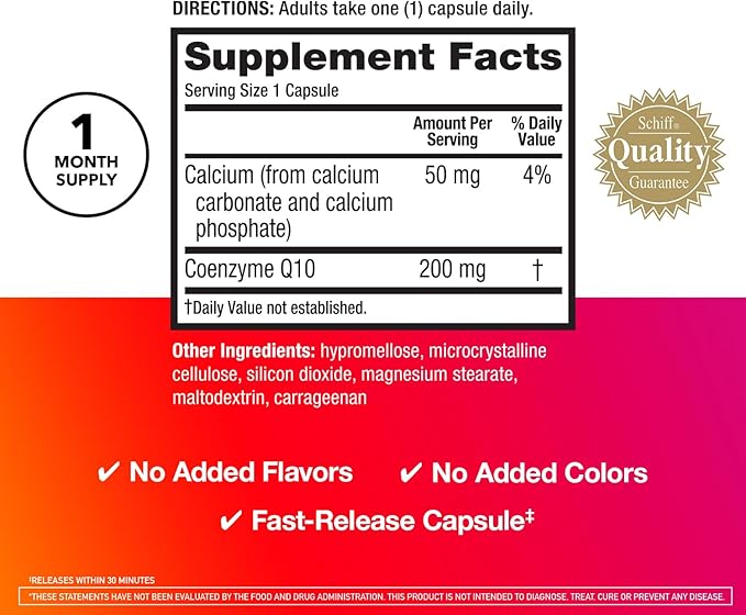 MegaRed Advanced CoQ10 Supplements- 200mg Per Serving, Powerful Antioxidant that Supports Cellular Energy Production and Protects Against Free Radicals*- 30 Coenzyme Q10 Capsules, 30 Servings