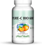 Vitamin C Complex 600 mg Supplement – Recommended Daily Dose Vitamin C Tablets with Lemon Bioflavonoids, Calcium & Phosphorus – Immune Health Support – Pure-C Bio 600 - Non-GMO, Vit C Vegan 90 Tablets