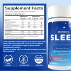 Sleep Gummies with Magnesium, Melatonin & L-Theanine for Relaxation & Sleep Support, Blueberry Pomegranate Flavor, Vegan, Gluten Free, 120 Count (1)