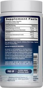 Natural Vitality Calm Sleep Capsules | Magnesium with Melatonin, L-Theanine & GABA Supplement | for a Good Night's Sleep | Non-GMO, Gluten Free & Vegan | 120 Count