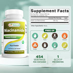 Best Naturals Niacinamide (Vitamin B3) Pure Powder 8 OZ