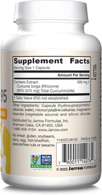 Jarrow Formulas Curcumin 95 500 mg,Turmeric Curcumin Extract for Antioxidant Support, Bone and Joint Support Dietary Supplement,120 Veggie Capsules,Up to 120 Servings, Pack of 12
