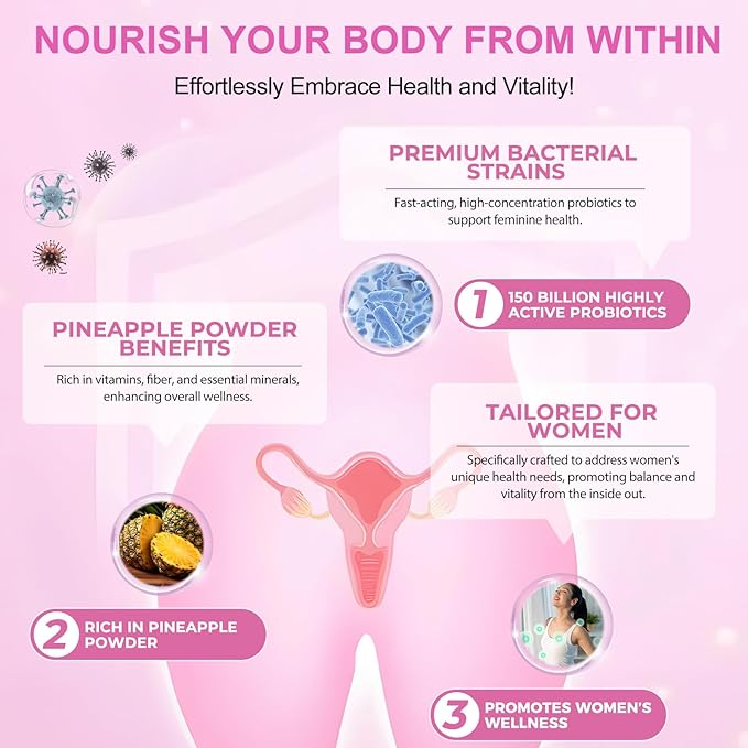 Vital Vaginal Probiotics Source Feminine Gummies, Premium Feminine Balance Gummies, PH Balance Gummies for Women, Probiotics for Women Vaginigal Health, Immune Defense- 60 Gummies