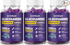 Simhould 3 Packs Glucosamine Chondroitin Gummies - 3000MG Extra Strength Joint Support Supplement with MSM & Elderberry, Flexibility, Antioxidant Immune Support Gummy for Adults, Men & Women