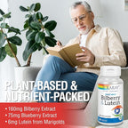SOLARAY One Daily Bilberry and Lutein Supplement, 160 mg 30 Count