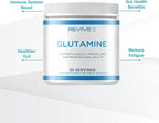 Revive MD Gut L-Glutamine Powder – Muscle Recovery & Immune Support Supplement for Adults – Promotes Digestive Health, Reduces Muscle Soreness & Supports Immunity – Vegan (30 Servings)