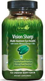 Irwin Naturals Vision Sharp Multi-Nutrient Eye Health with Lutein, Bilberry & Omega-3s - 42 Liquid Softgels