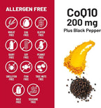 NatureWise CoQ10 200mg + Black Pepper Softgels - High Absorption Coenzyme Q10 + Black Pepper - Antioxidant for Heart Health + Cellular Energy - Vegan, Non-GMO, Gluten-Free - 30 Count[30-Day Supply]